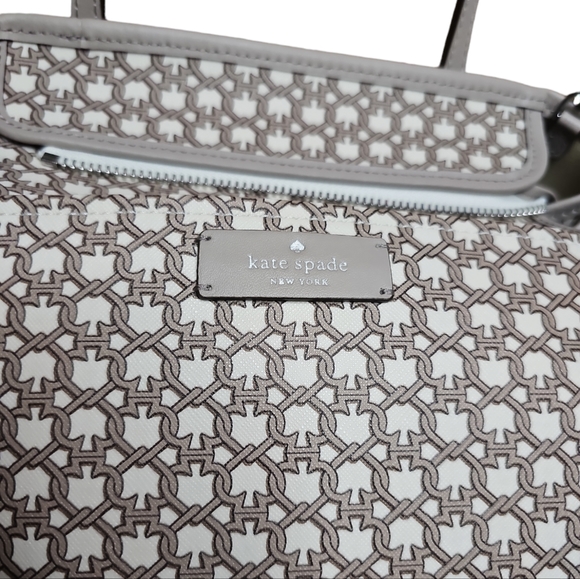 Kate Spade 2 pc. Link Satchel Bag/Matching Card Holder Cream/Beige Crossbody NWT - Picture 11 of 15